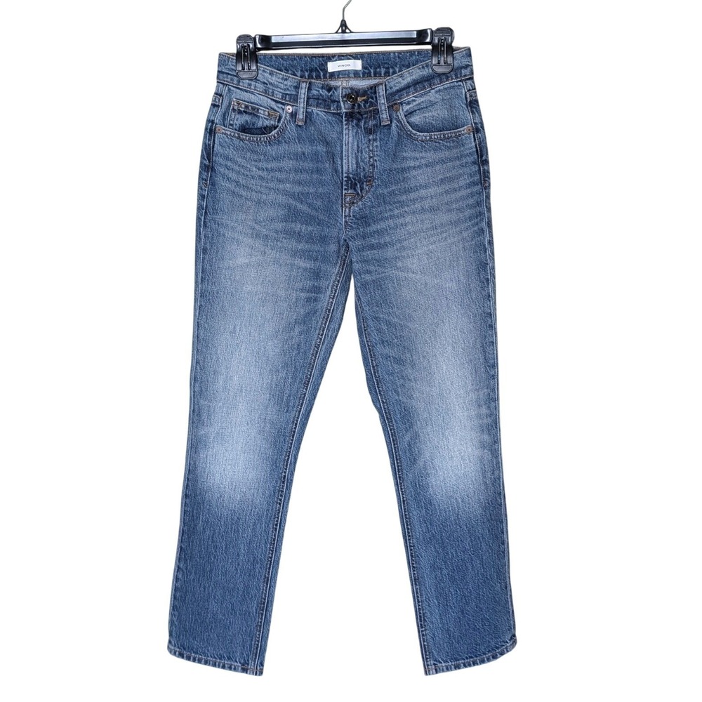 Vince Japanese Denim Straight Leg Jeans Womens 24 (Run Big) Premium Quiet Luxury